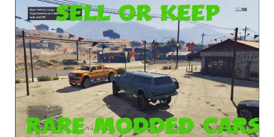 Can you sell modded cars in GTA?