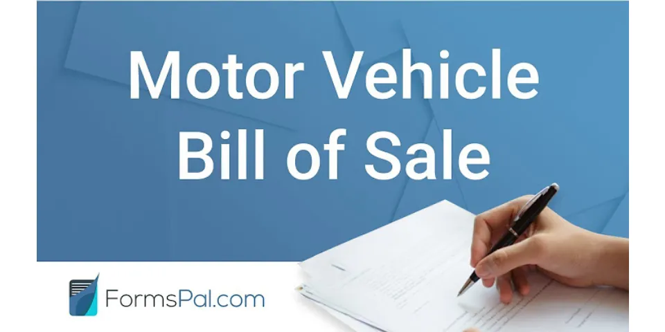 Does FL require a bill of sale for a car?