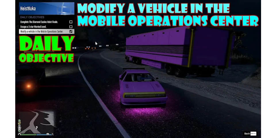 What vehicles can be modified in the Mobile Operations Center