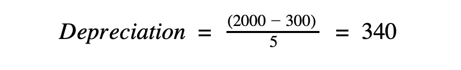 Calculate depreciation example